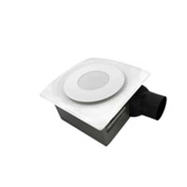 Aero Pure AP90-SL W ow Profile 90 CFM 0.3 Sones Slim Fit Bathroom Ceiling Fan with LED Light Pad & Grille; White AP90-SL W - main
